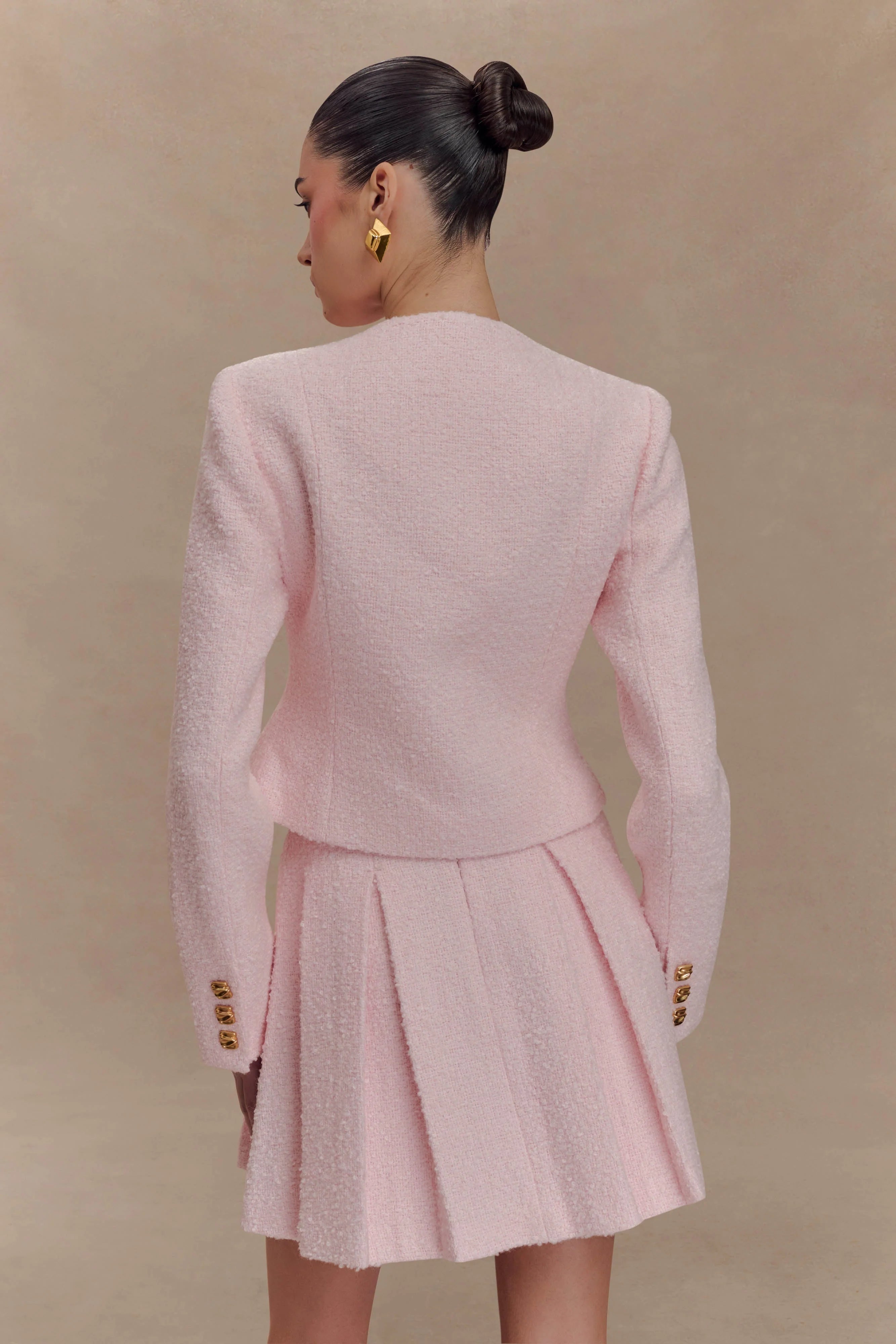 Cleo Boucle Mini Skirt Powder Pink