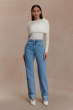 Kirralee Straight Leg Cuffed Jeans Classic Blue