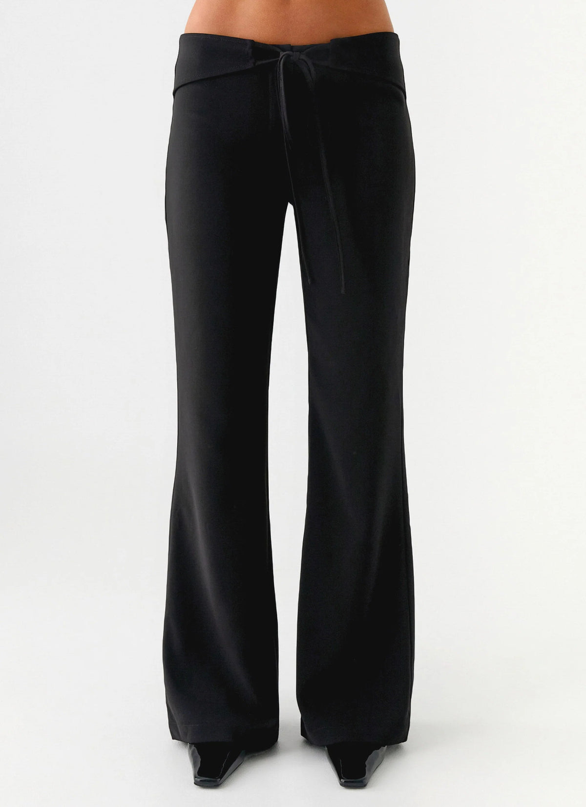 Houston Tie Front Pants Black