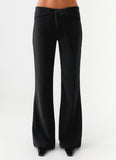 Houston Tie Front Pants Black