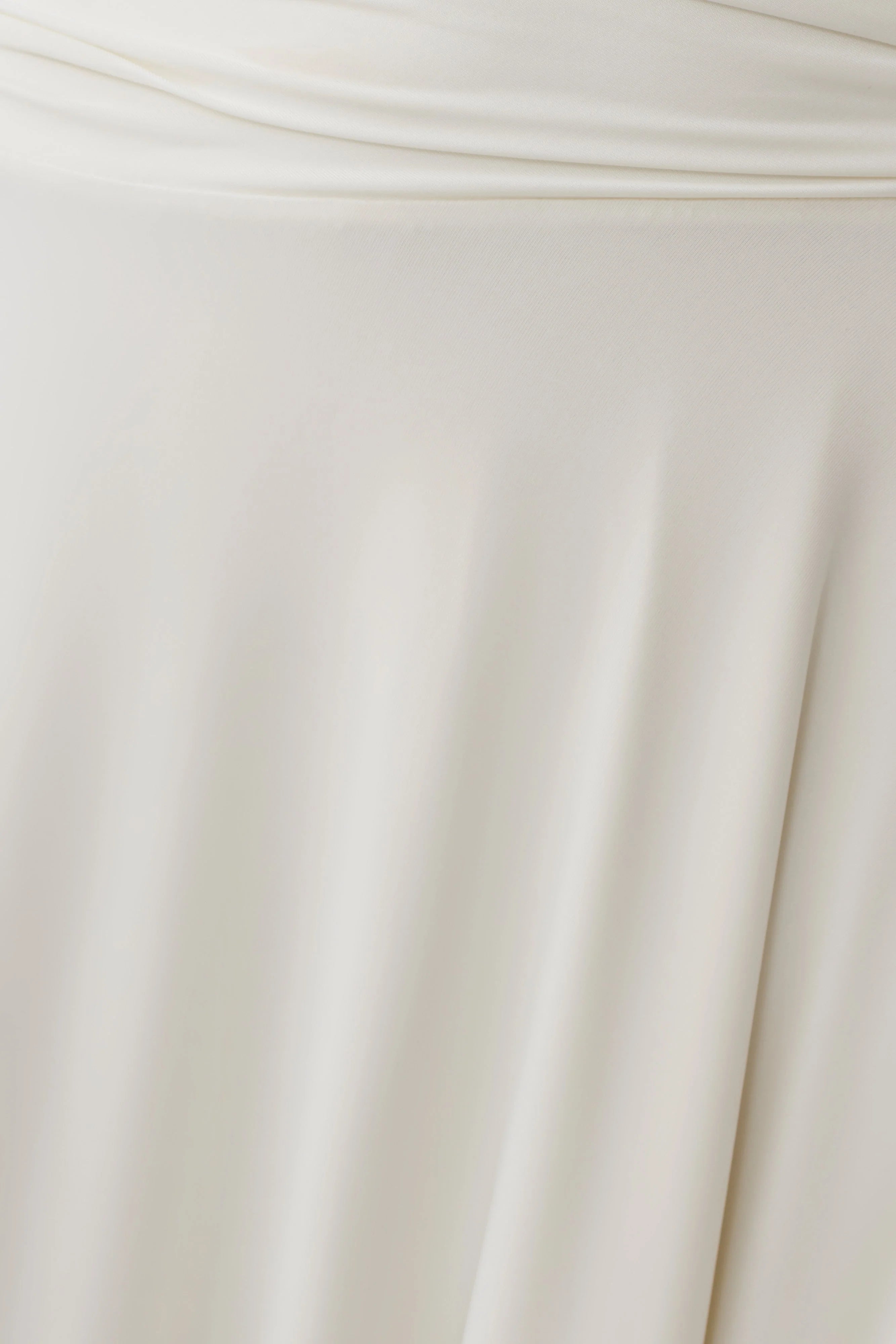 Luu Slinky Midi Skirt Ivory