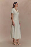 Pearson Short Sleeve Knit Midi Dress Ivory