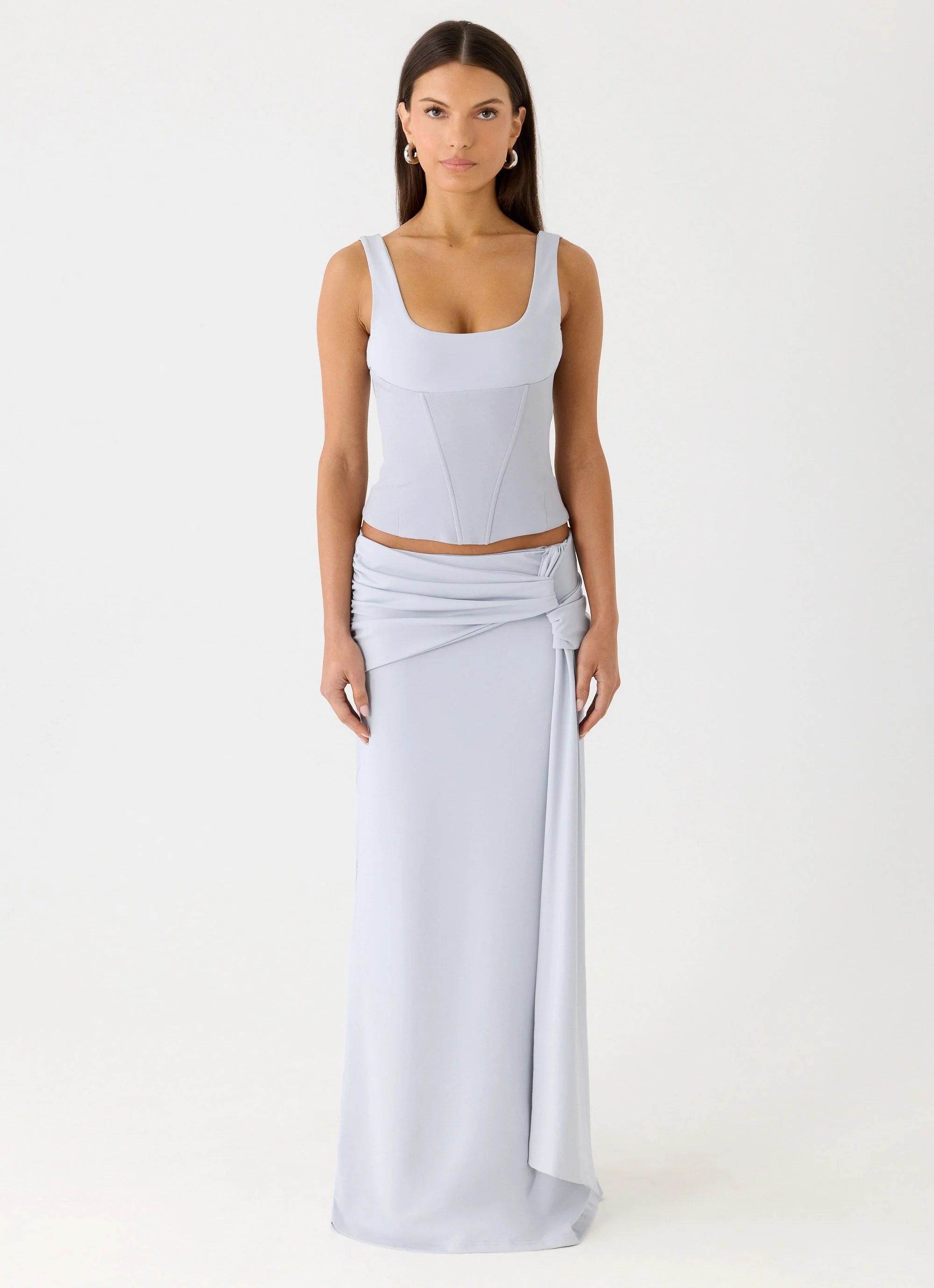 Romana Maxi Skirt Misty Blue