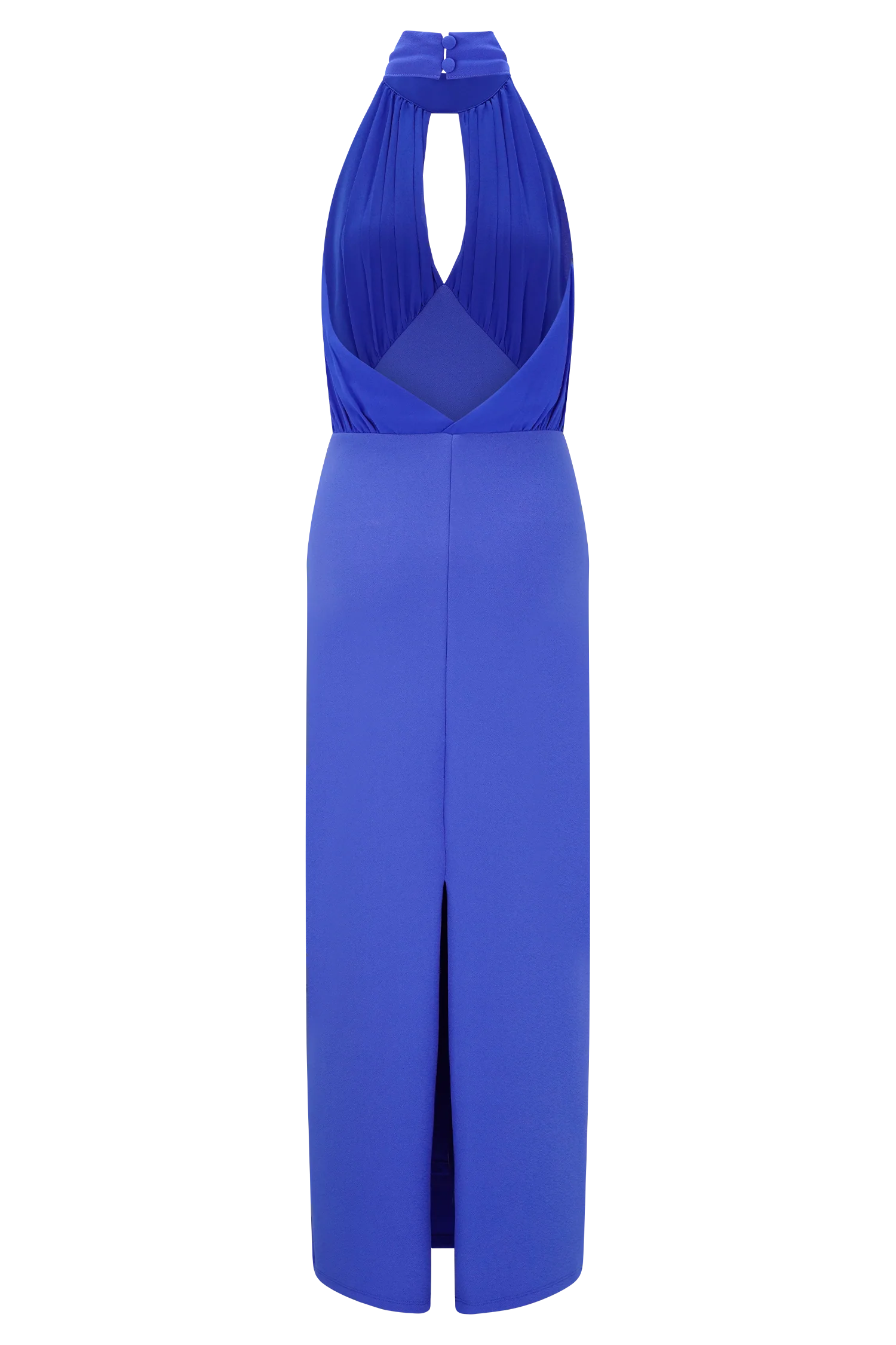 Mierah Halter Midi Dress Cobalt Blue