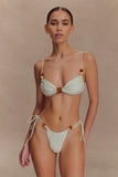 Memphis Beaded Bikini Top - Mint
