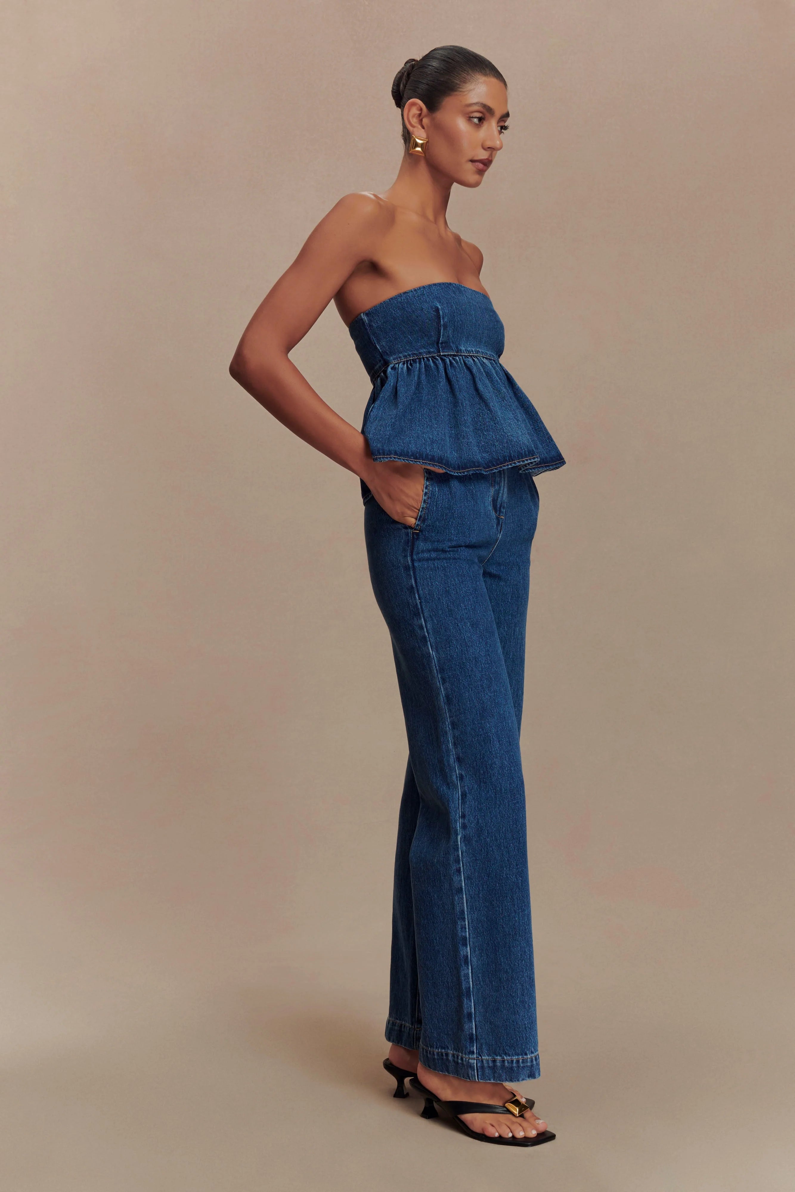 Rayne Wide Leg Denim Jeans 90S Blue