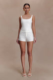 Blanca Stretch Crepe Shorts White