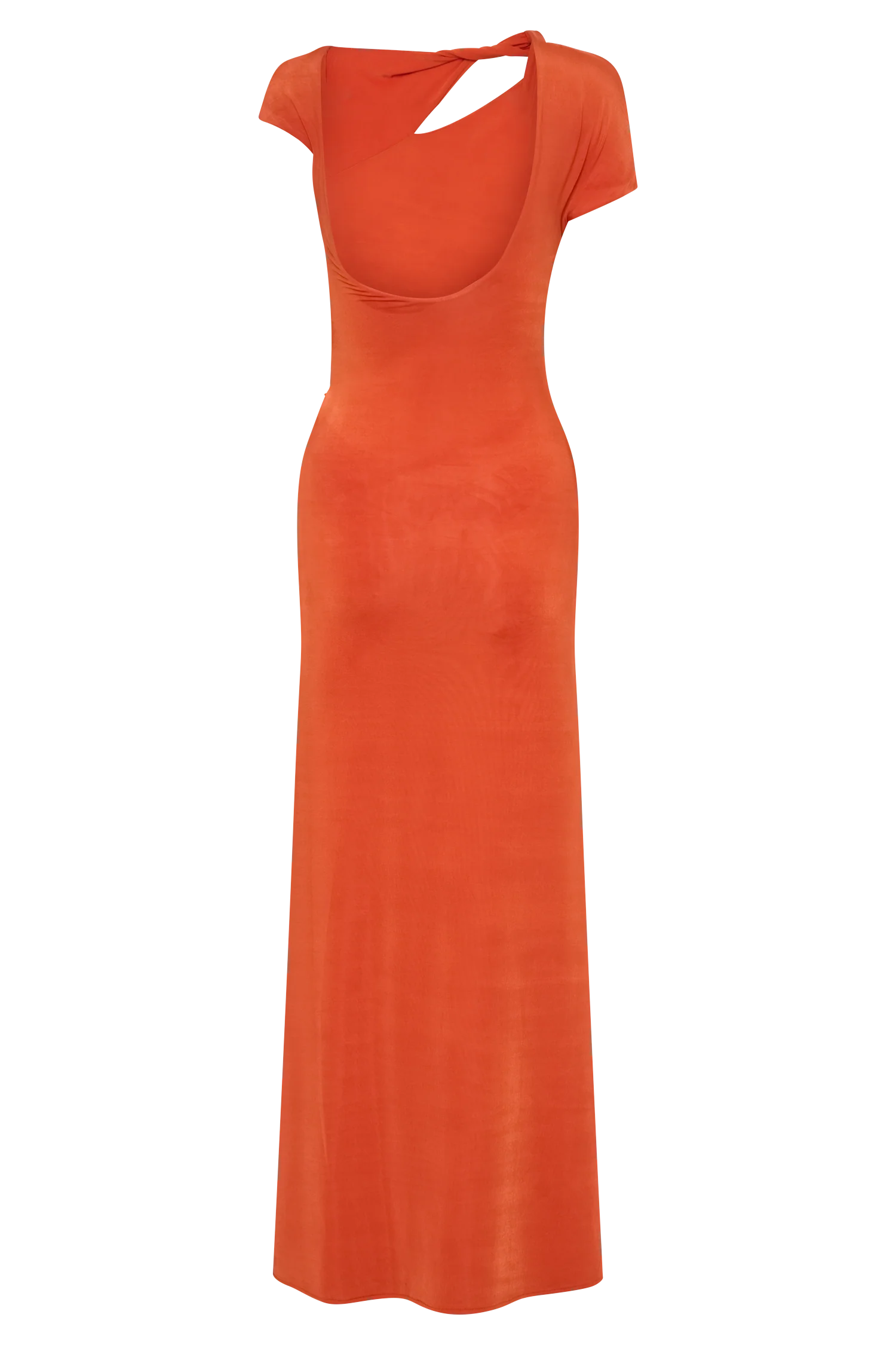 Kaida Slinky Maxi Dress With Hardware Burnt Orange