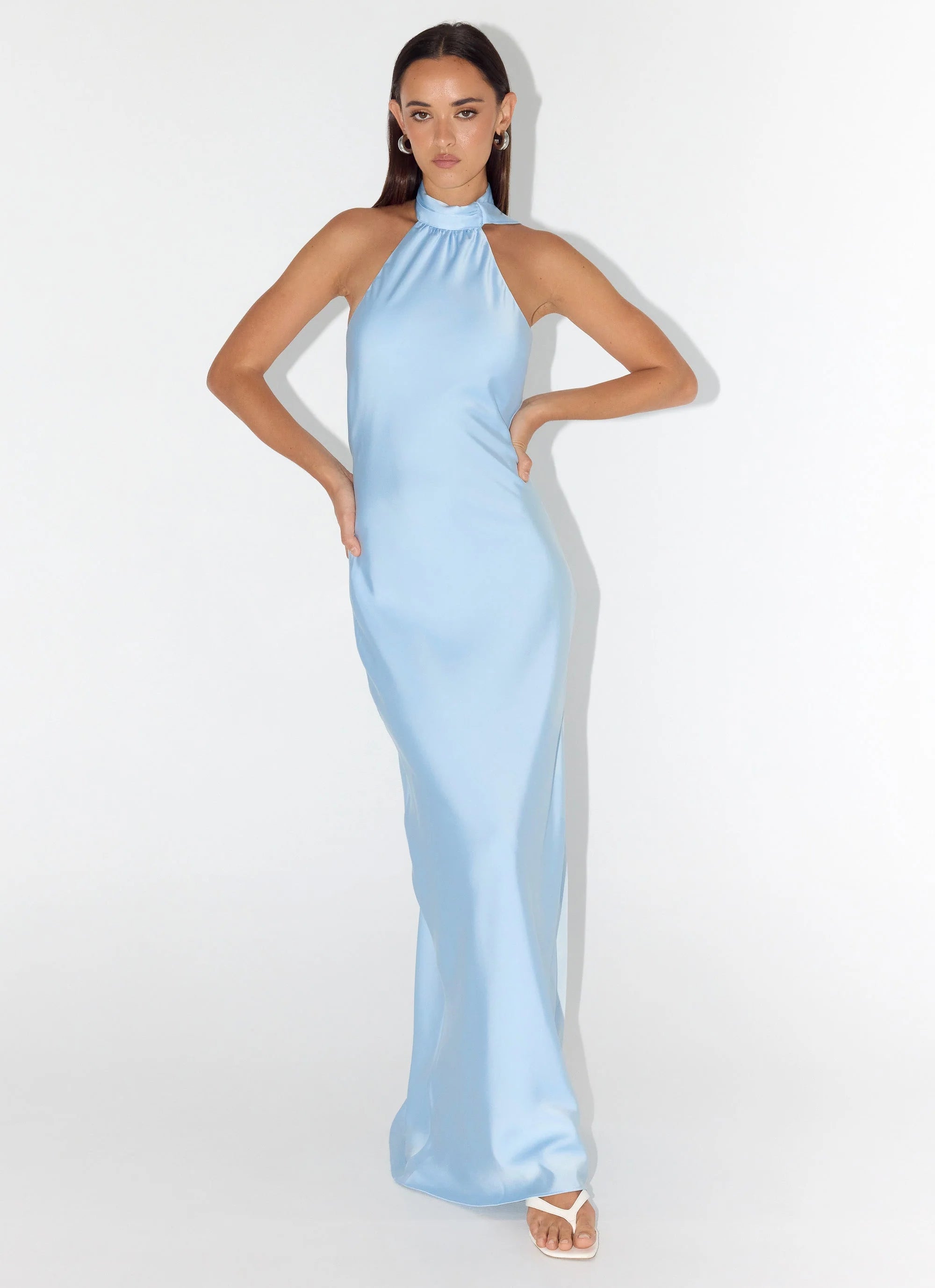 Keena Scarf Maxi Dress Blue