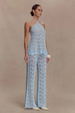 Glinda Crochet Pants Light Blue