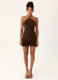 Elektra Mini Dress Chocolate