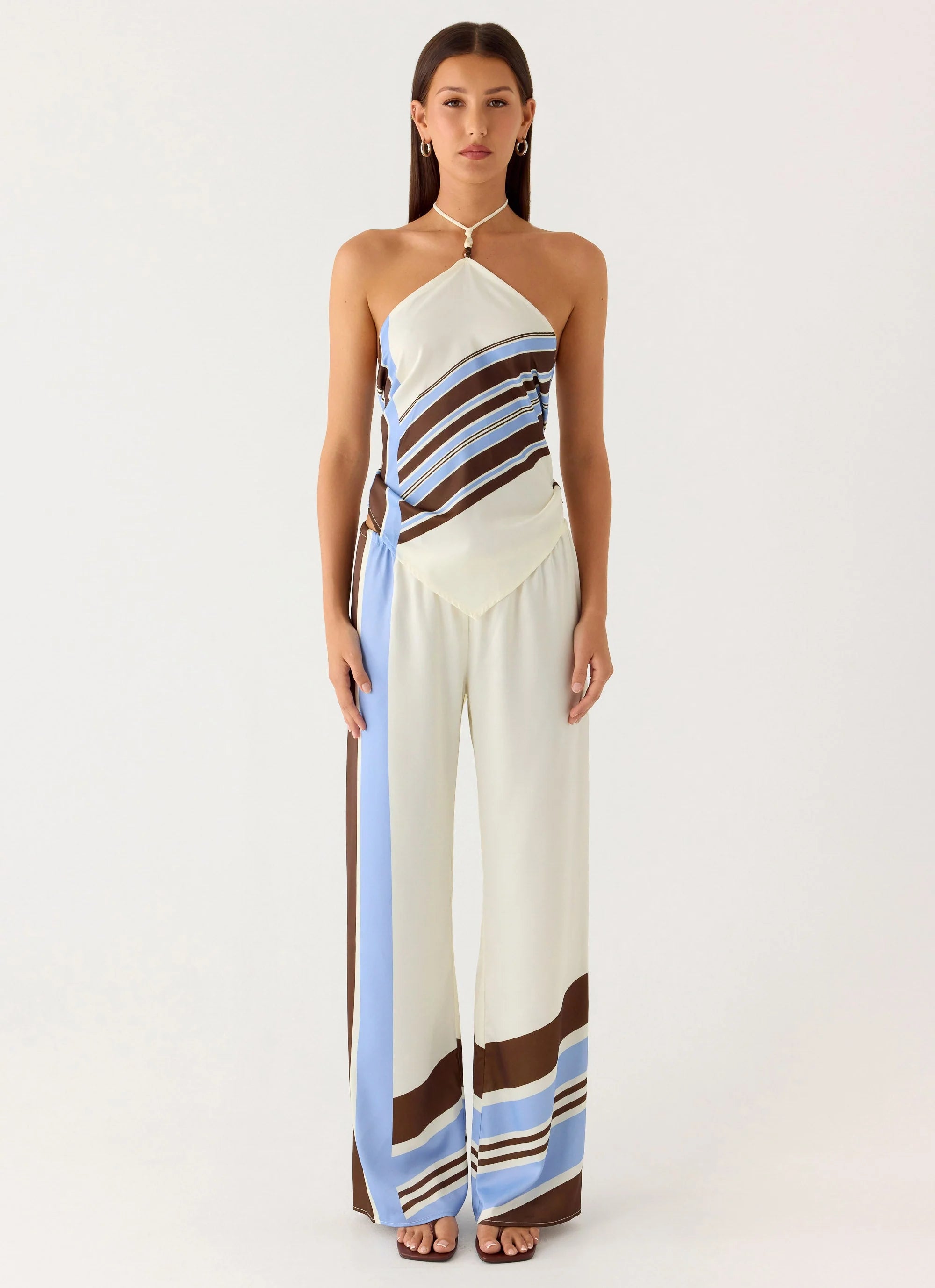 Deacon Low Rise Pants Purple Stripe