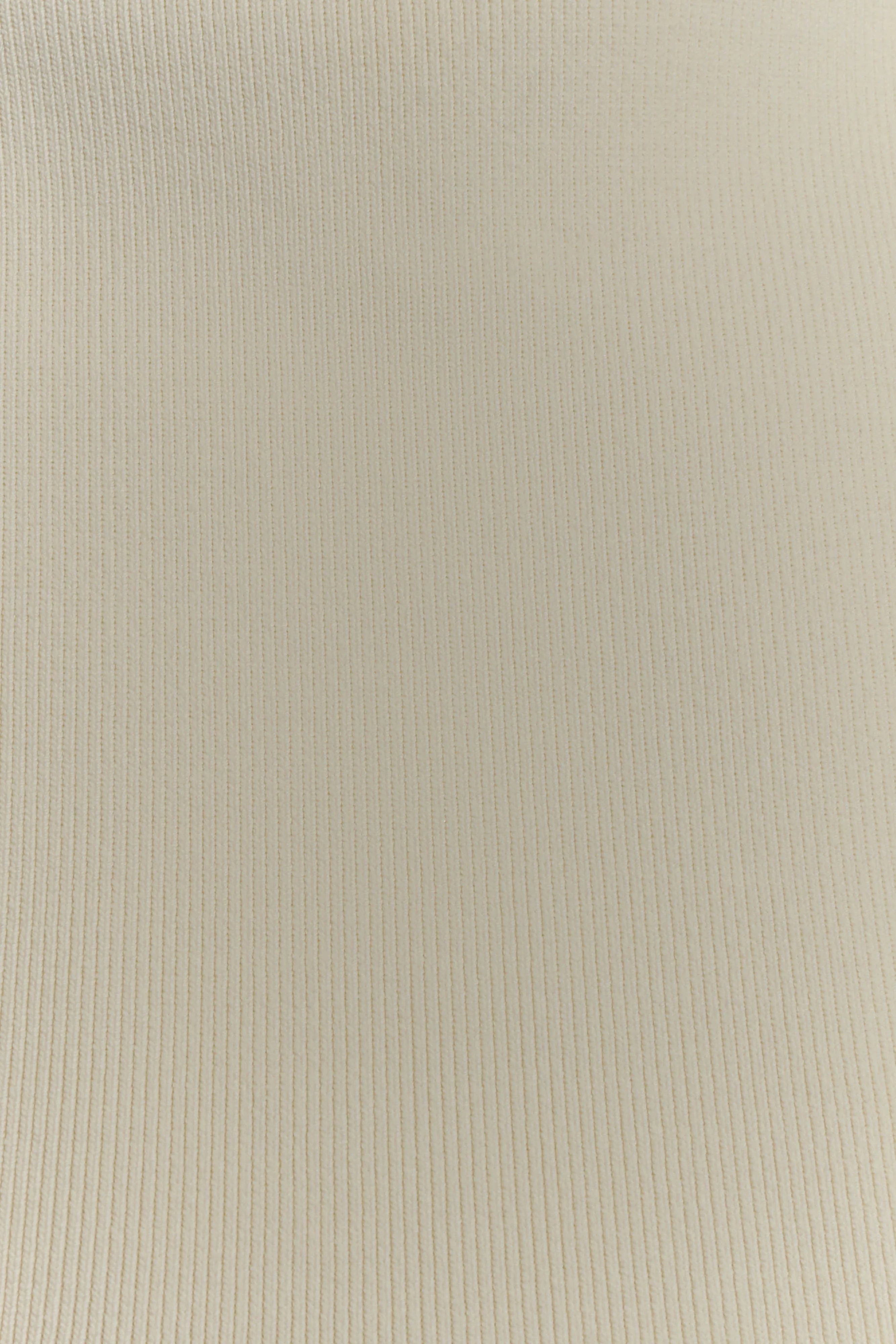 Romaine High Neck Bandage Knit Top Ivory