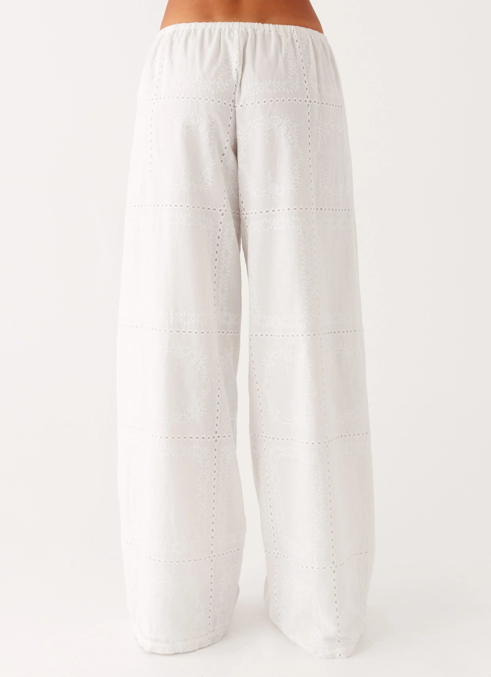 Bille Low Rise Pants White