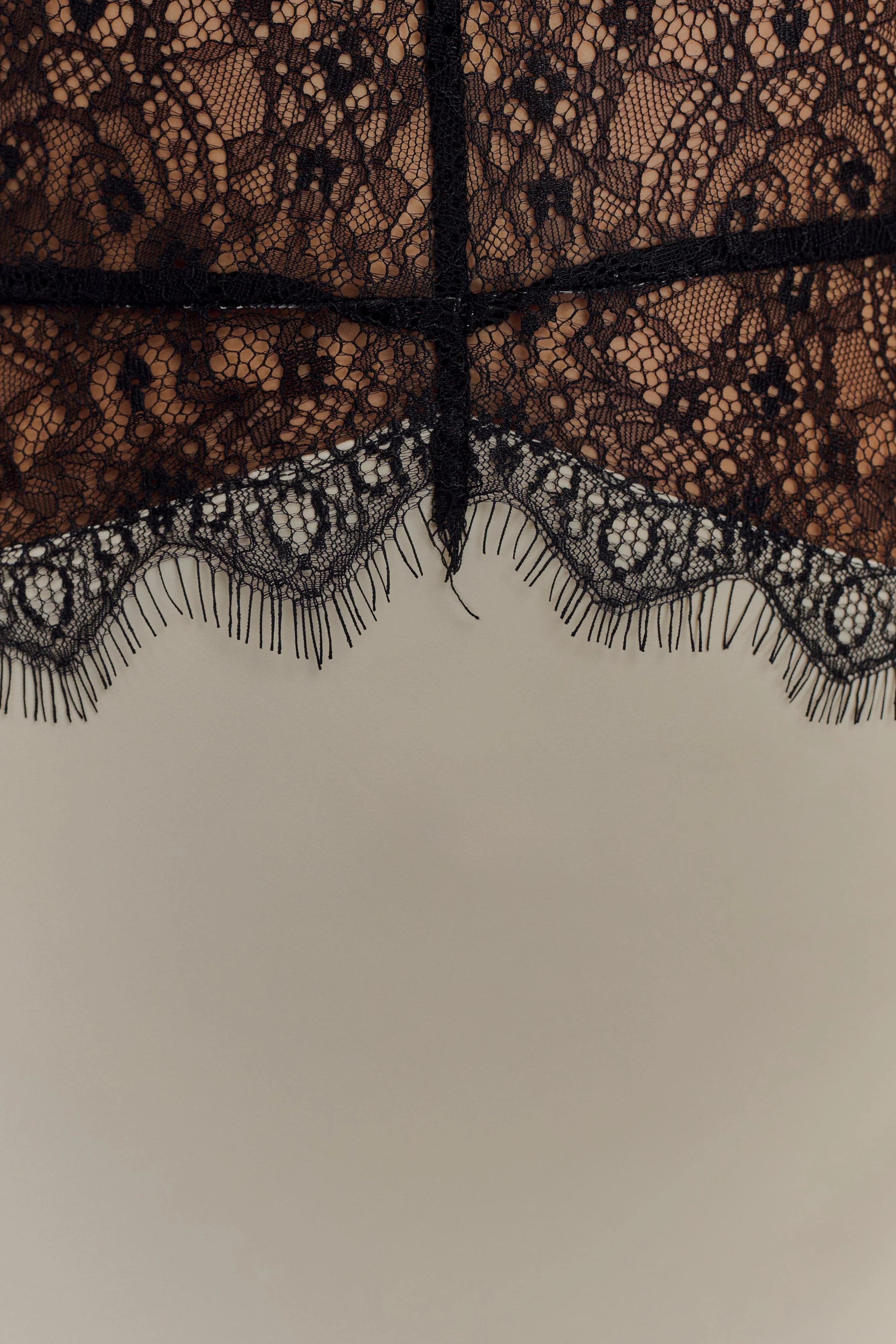 Dinah Lace And Satin Maxi Dress Black Ivory