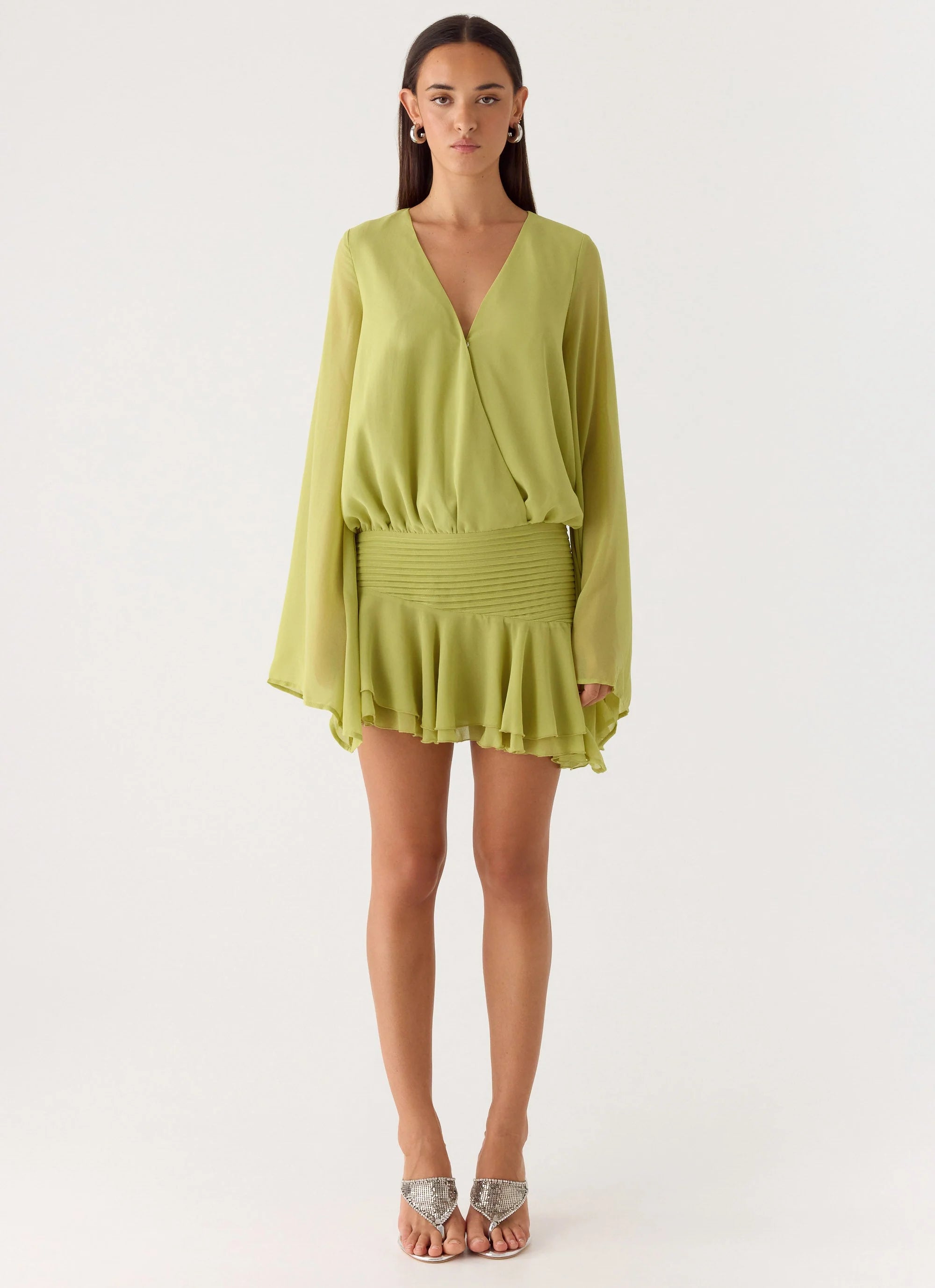 Solo In Soho Mini Dress Lime