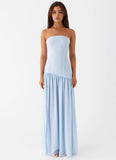 Eden Strapless Maxi Dress Blue