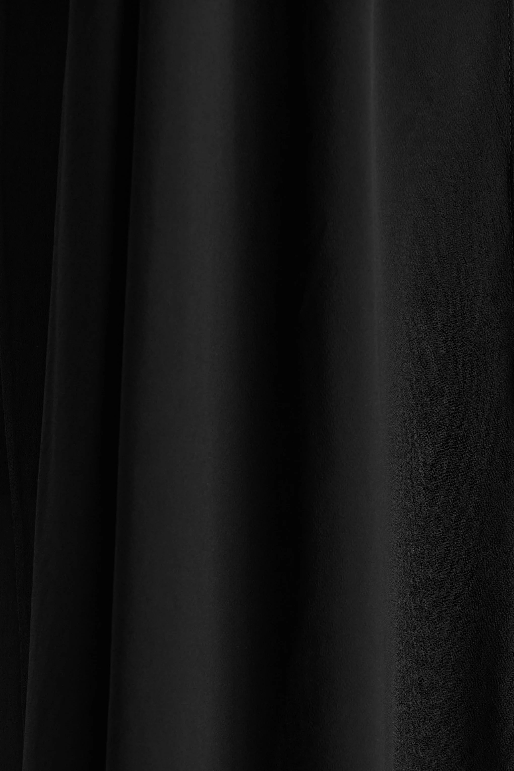 Unpredictable Black High Neck Maxi Dress With Back Cape Detail