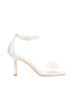 Lara Rose Satin Heel - White