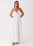 Lotty Linen Maxi Dress White