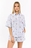 Alexea Lobster Print Pajama Shorts
