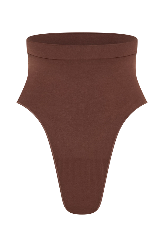 Saria High Waist Shapewear Briefs - Espresso