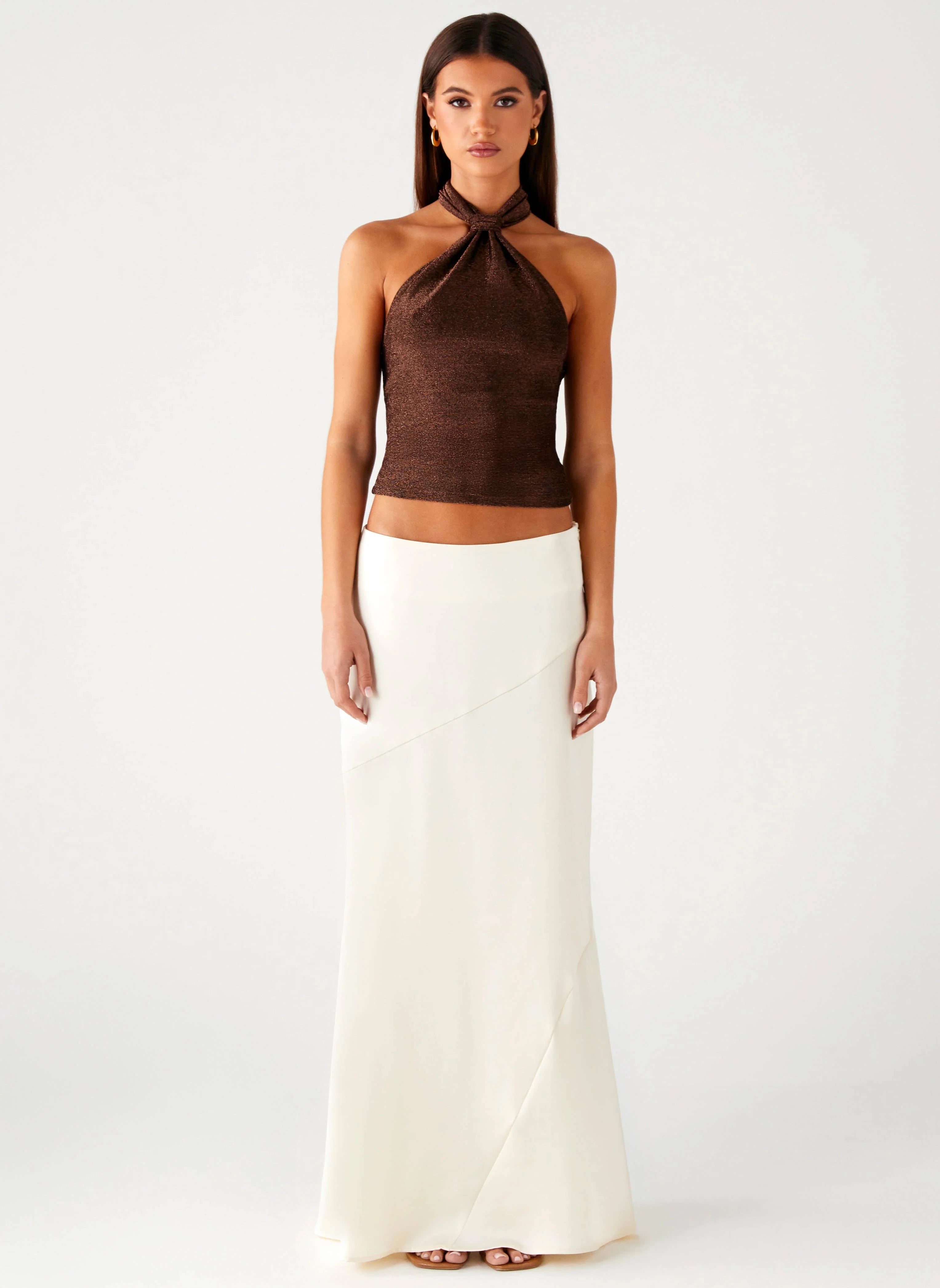 Chandra Maxi Skirt Ivory