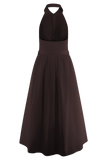 Cindy Collared Midi Dress - Chocolate