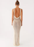 Beach House Crochet Maxi Dress White