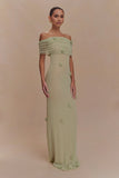 Brynn Orchid Knit Maxi Dress Pastel Green