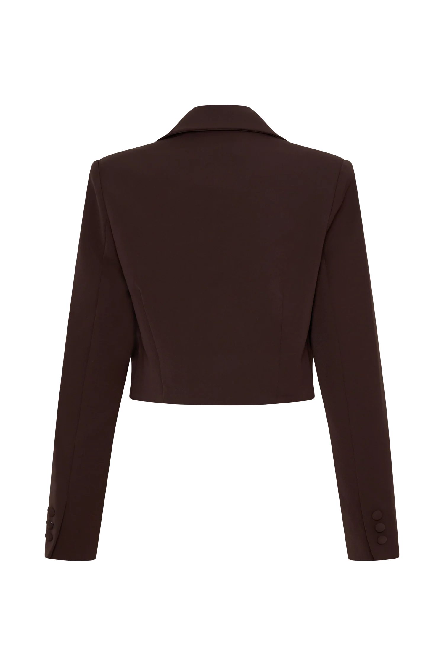 Simone Cropped Suiting Blazer Dark Chocolate