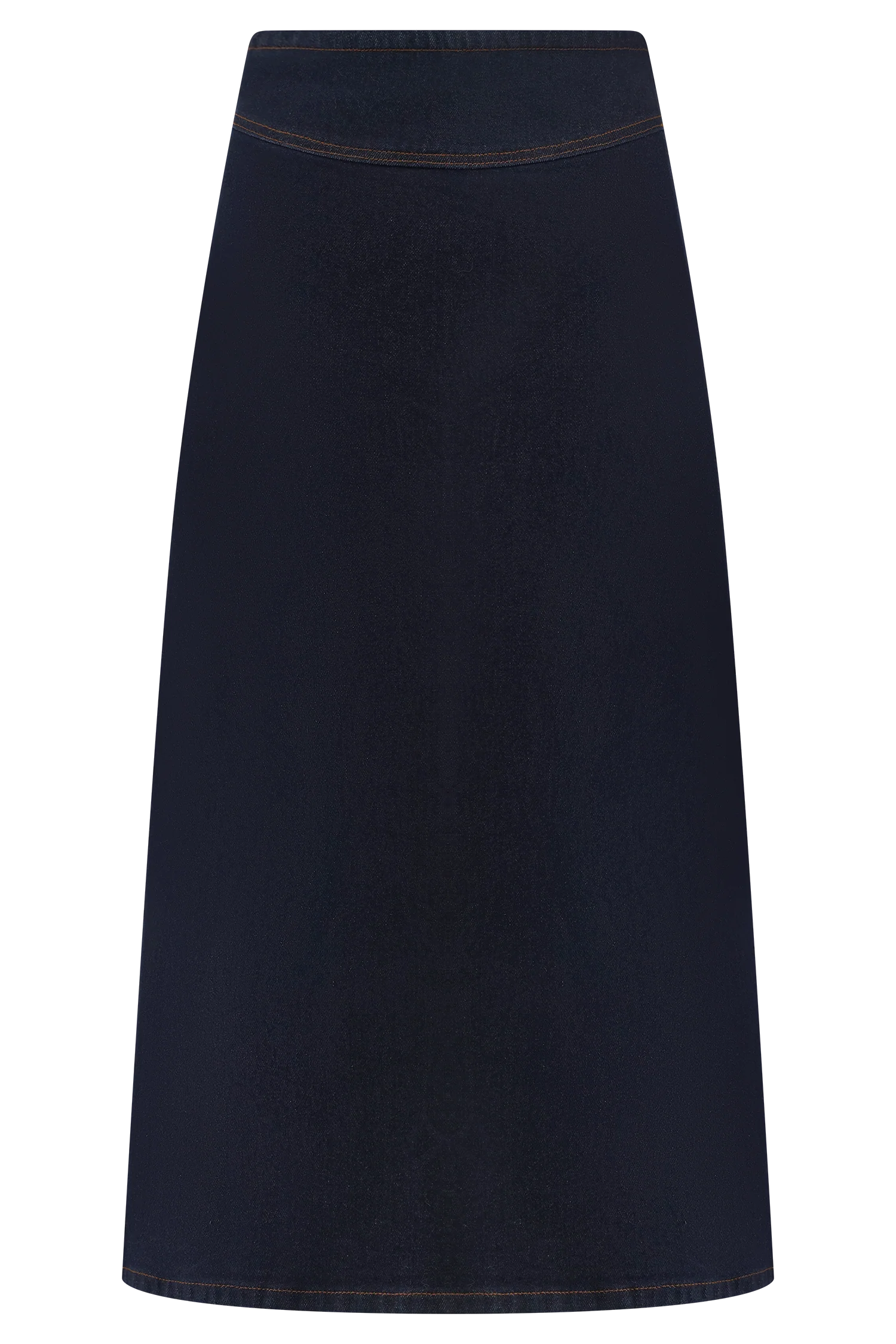 Cecilia Denim A Line Midi Skirt Indigo Blue