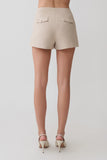 Solenne Suiting Shorts Natural Marle