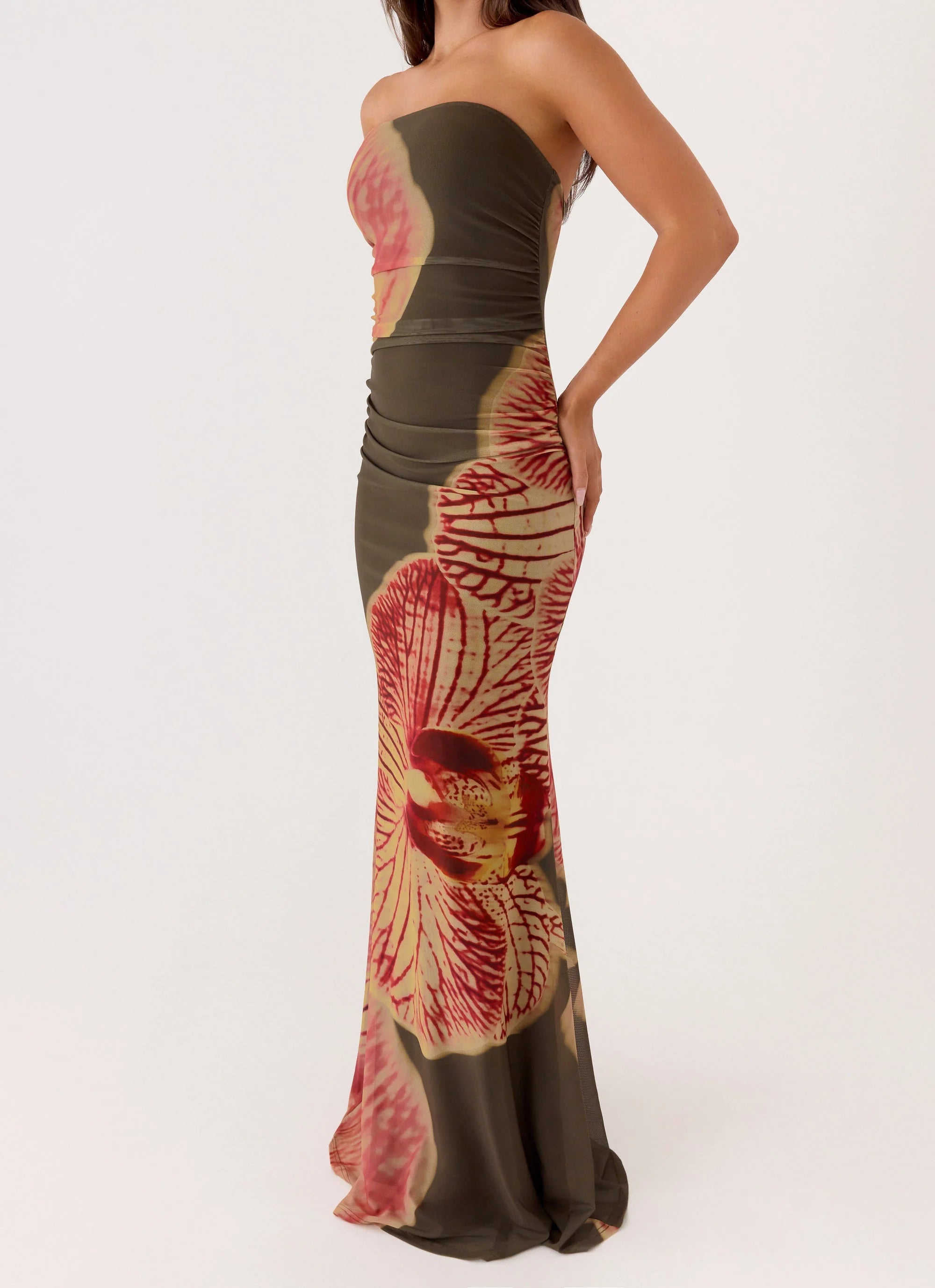 Iroha Strapless Maxi Dress Jungle Grove