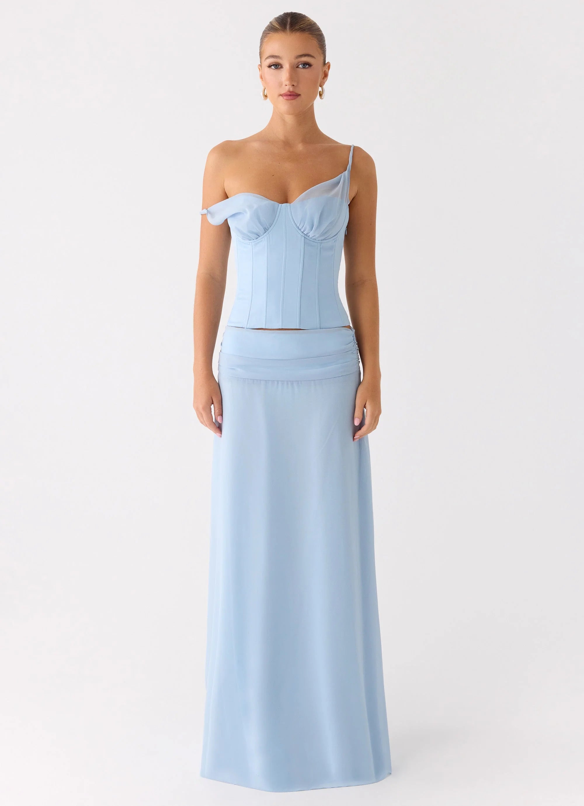 Natalya Corset Top Pale Blue