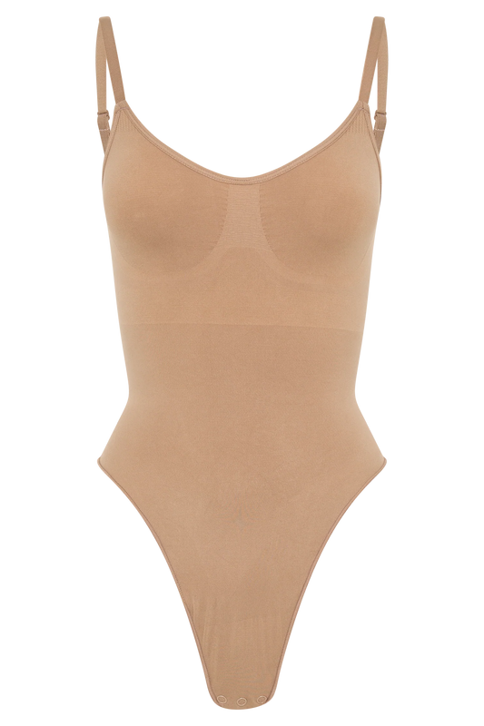 Alyssa Backless Shapewear Bodysuit - Latte
