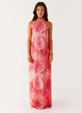 California Maxi Dress Flamingo Fling