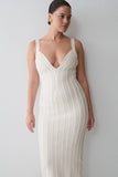 Gia Bandage Knit Midi Dress Ivory