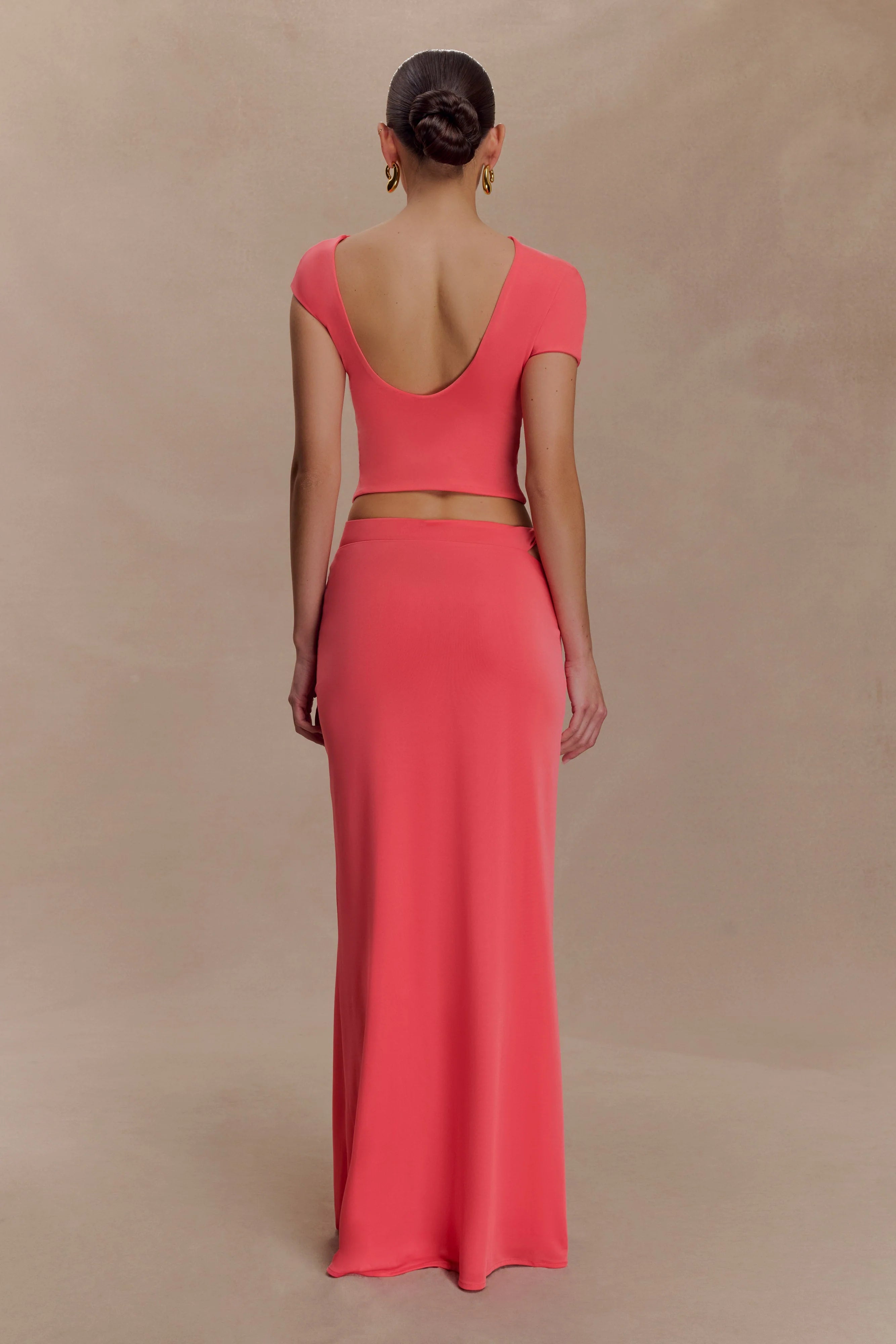 Haven Slinky Twist Top Coral