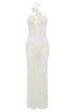 Kyla Floral Crochet Maxi Dress - Ivory