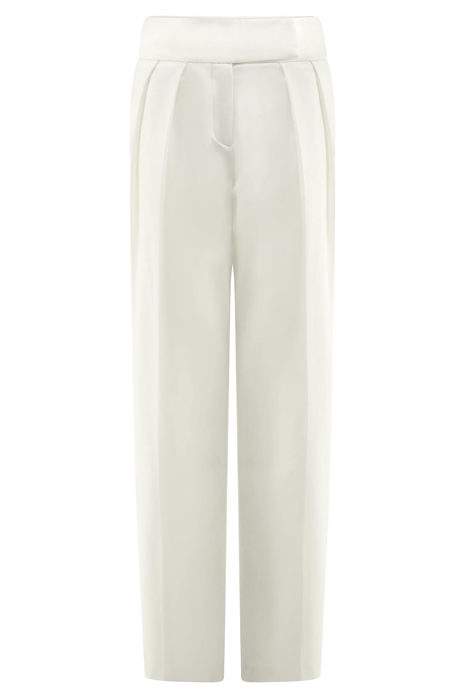 Penelope Pleated High Waisted Pants Ivory