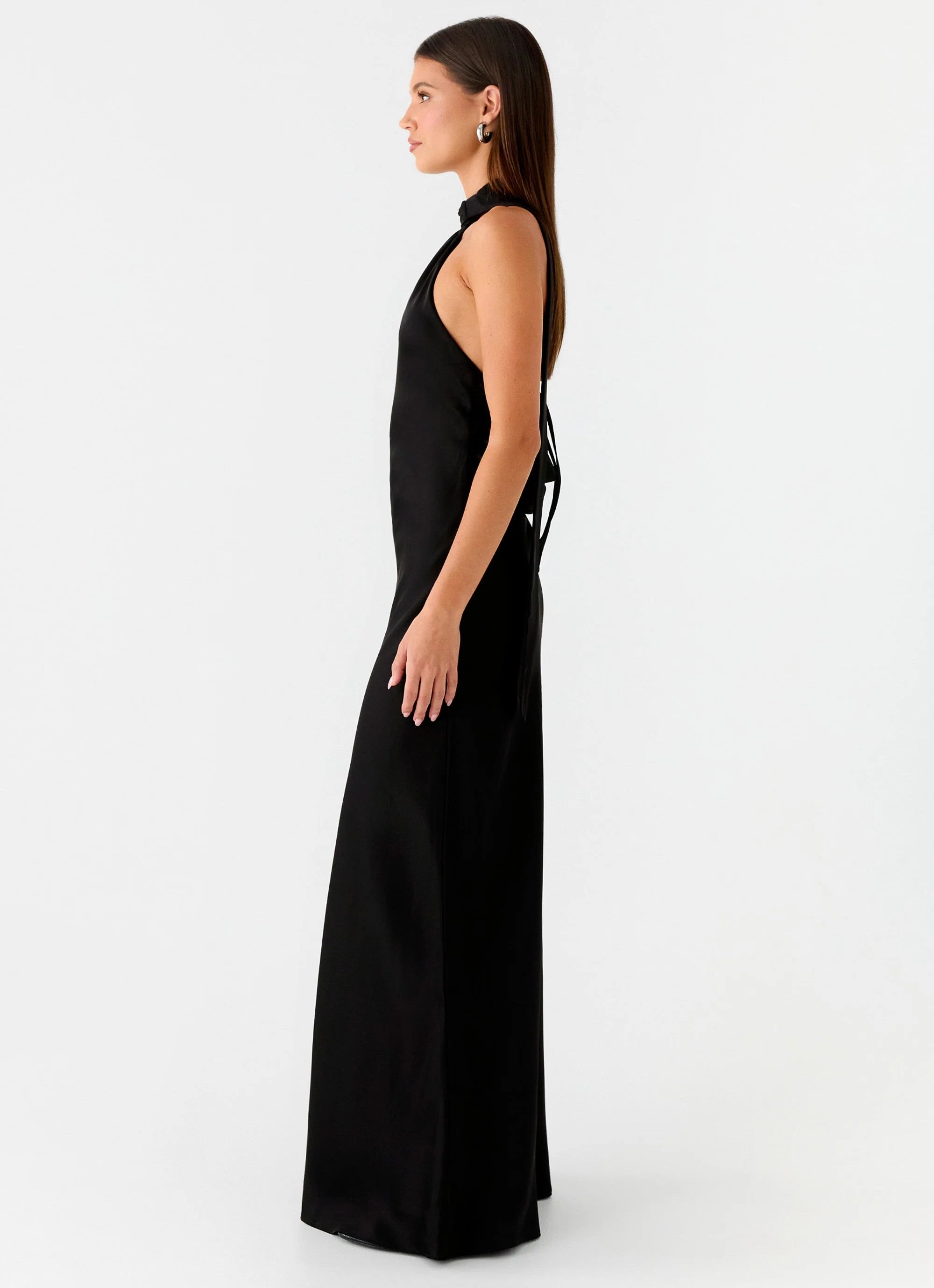 Keena Scarf Maxi Dress Black