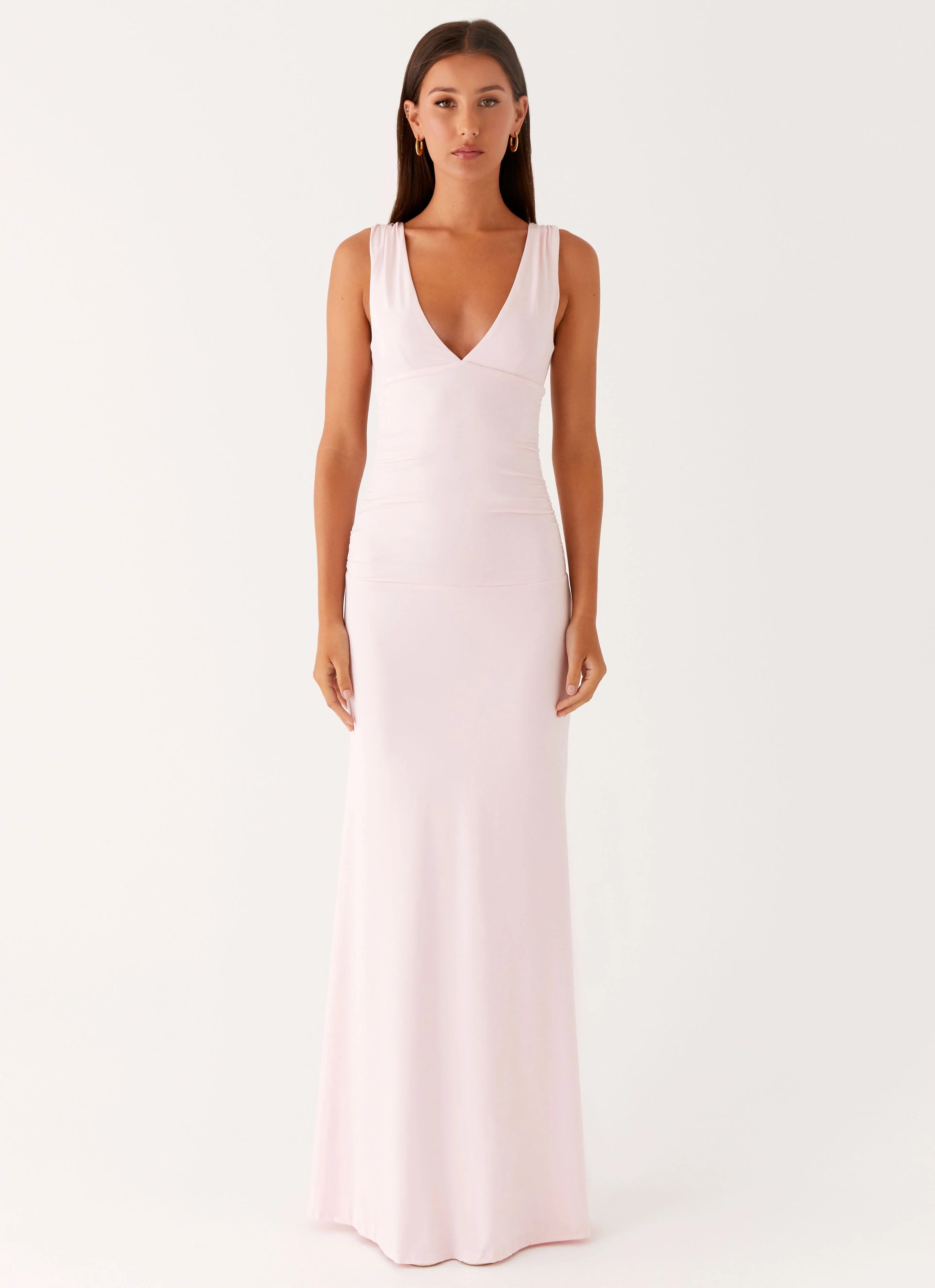 Cherry Sky Maxi Dress Baby Pink
