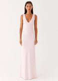 Cherry Sky Maxi Dress Baby Pink