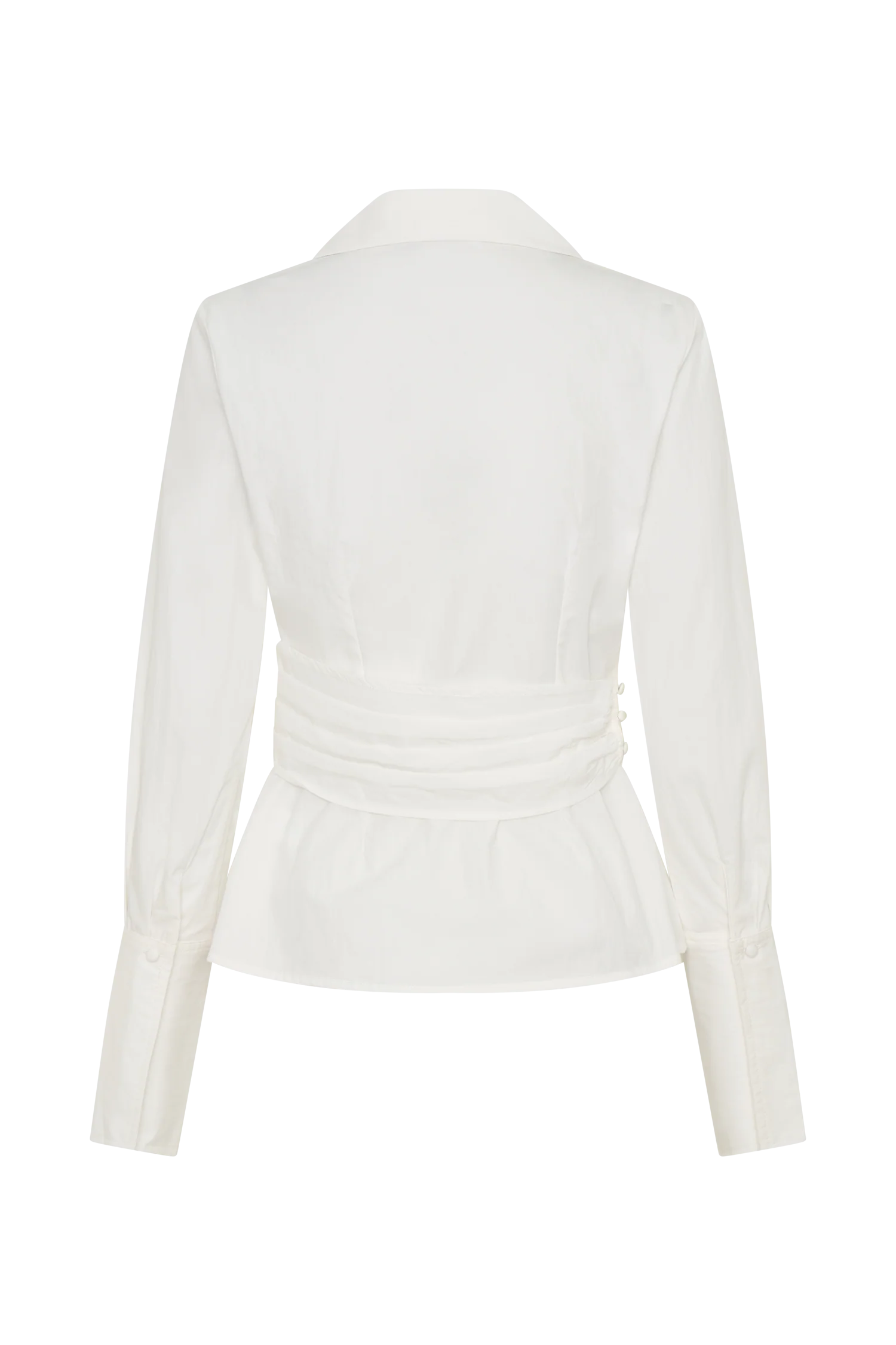 Eugenia Wrap Cotton Shirt White