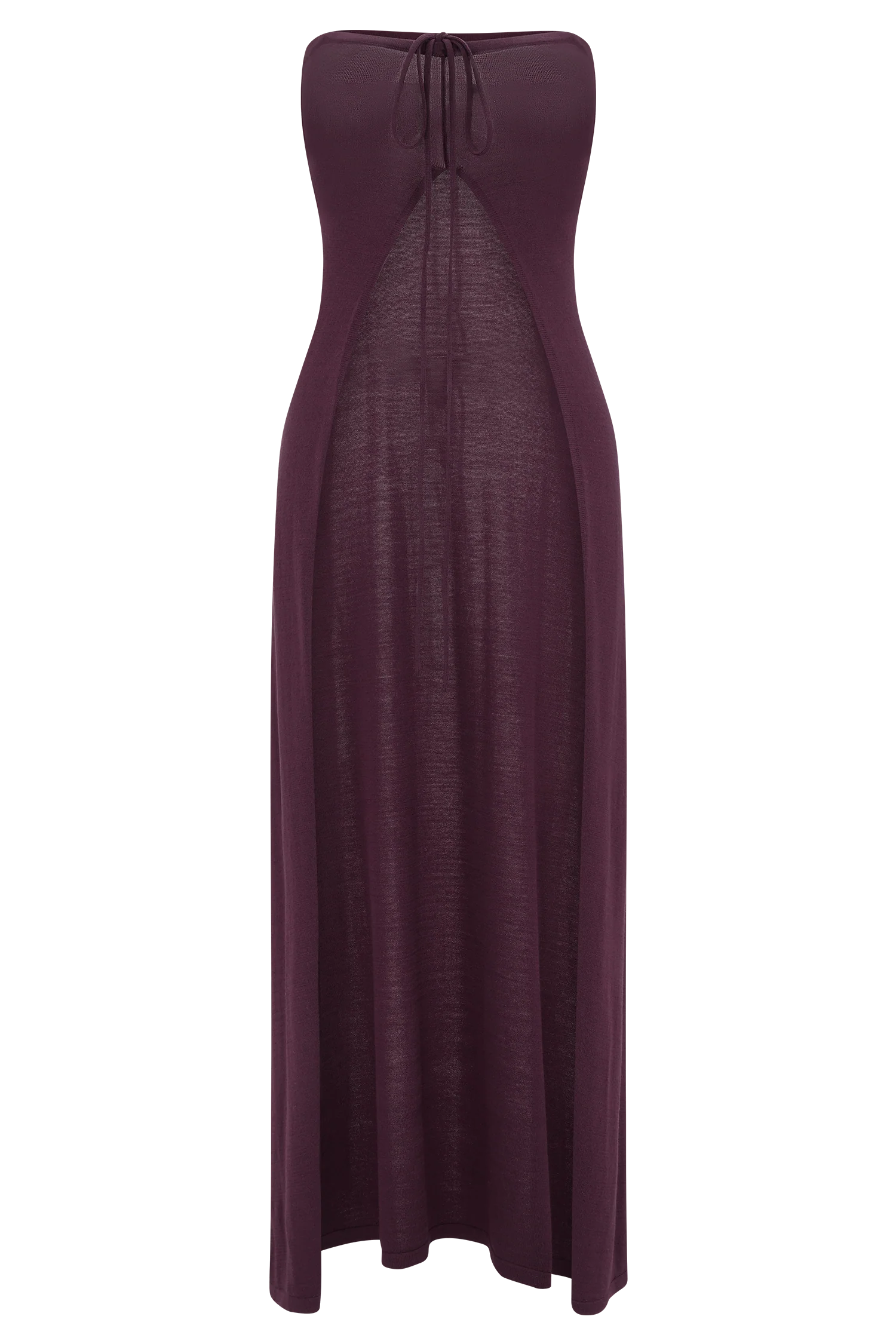 Marimae Long Knit Top Plum