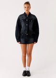 Tropics Denim Jacket Washed Dark Blue