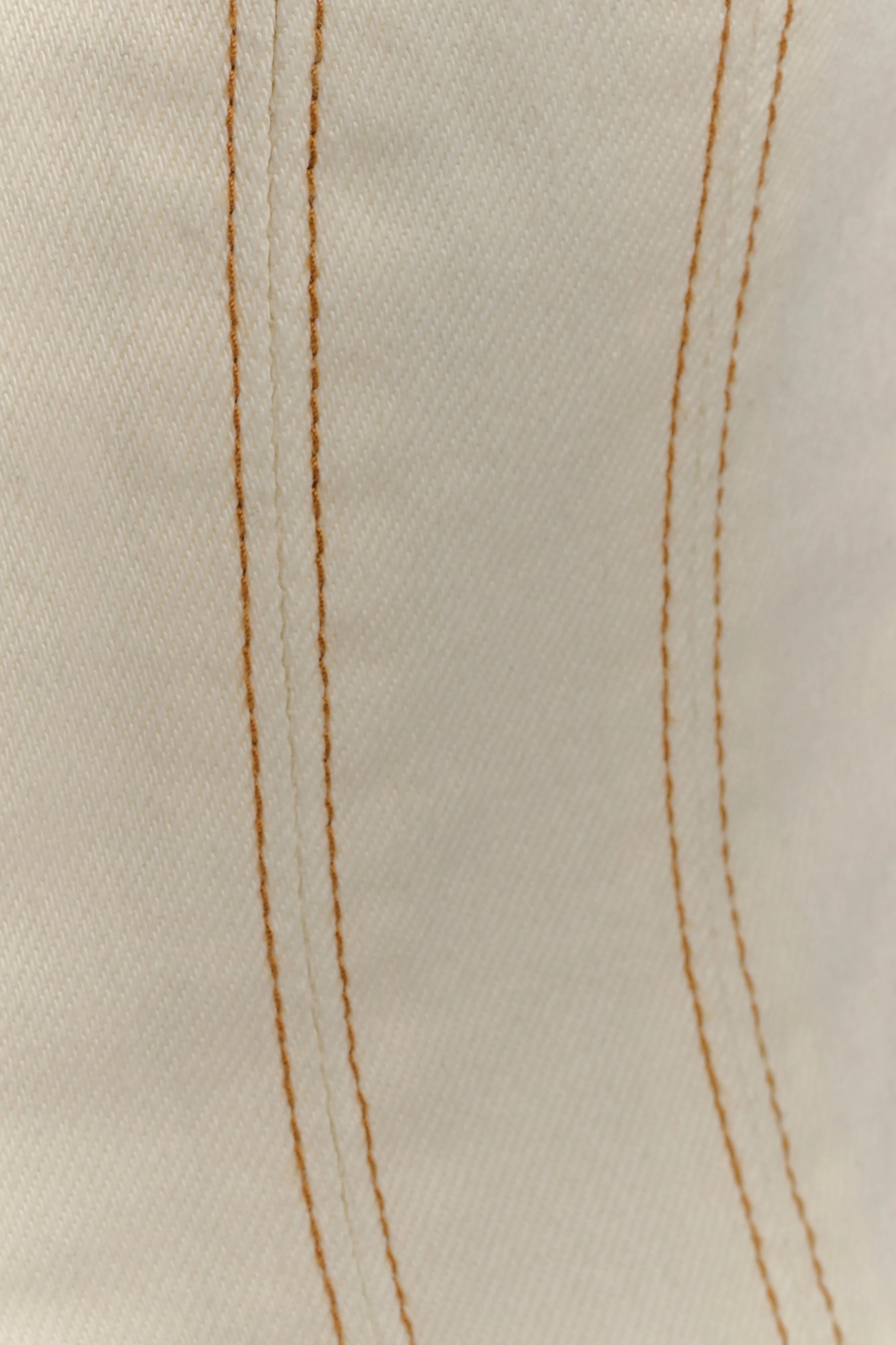 Loretta Cap Sleeve Denim Top Ecru