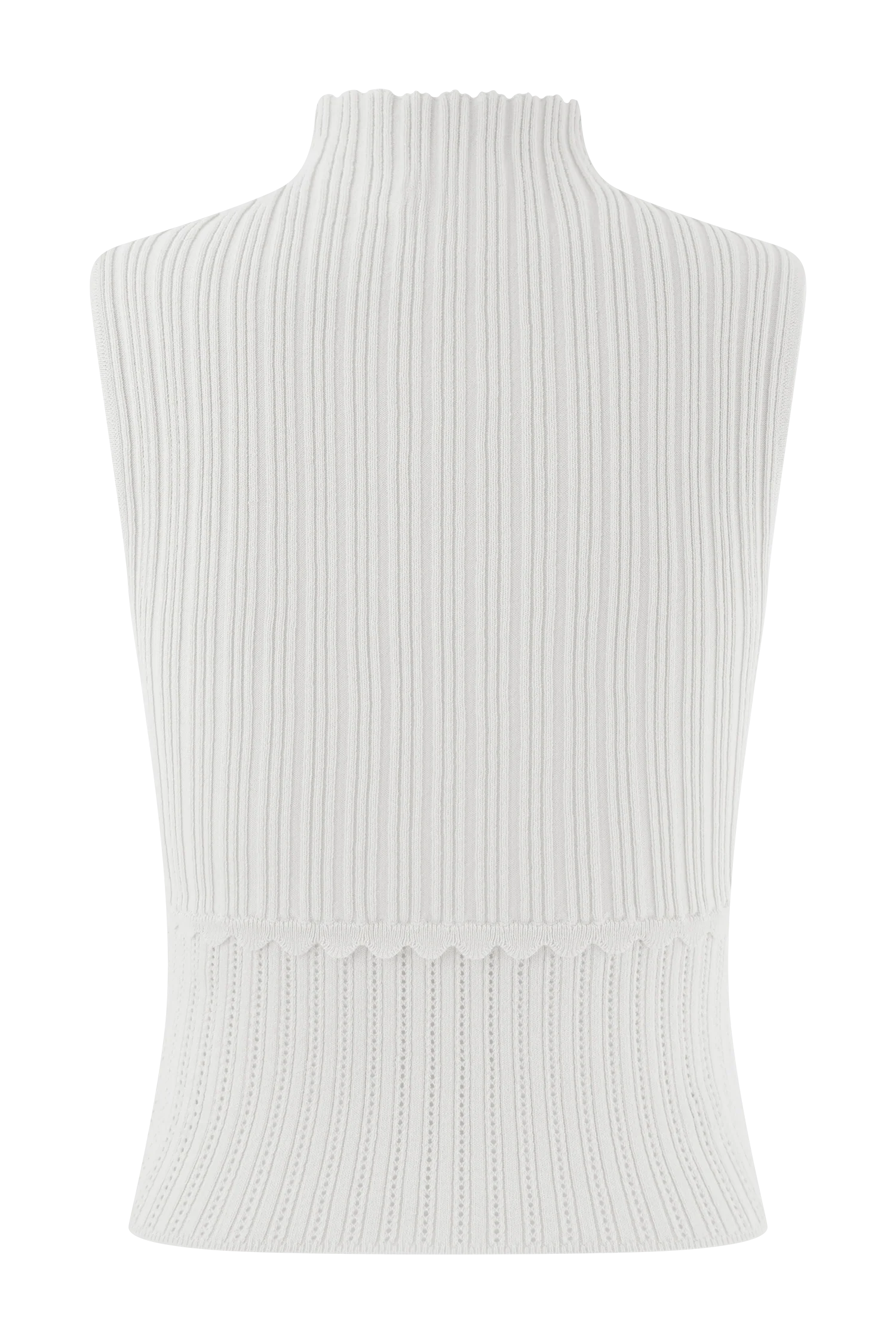 Indy Pointelle Knit Top Ivory