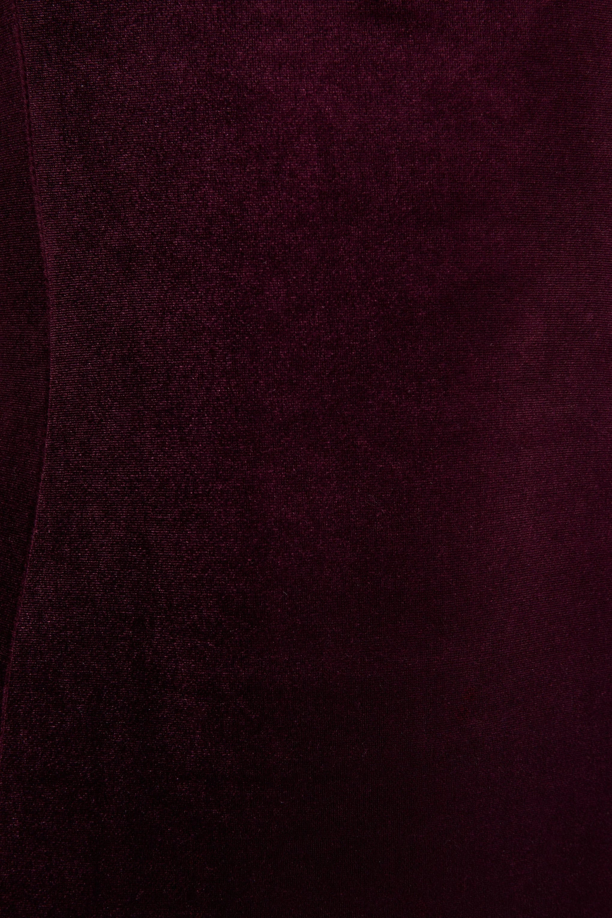 Emberlyn Burgundy Velvet Scoop Neck Fishtail Midi Dress